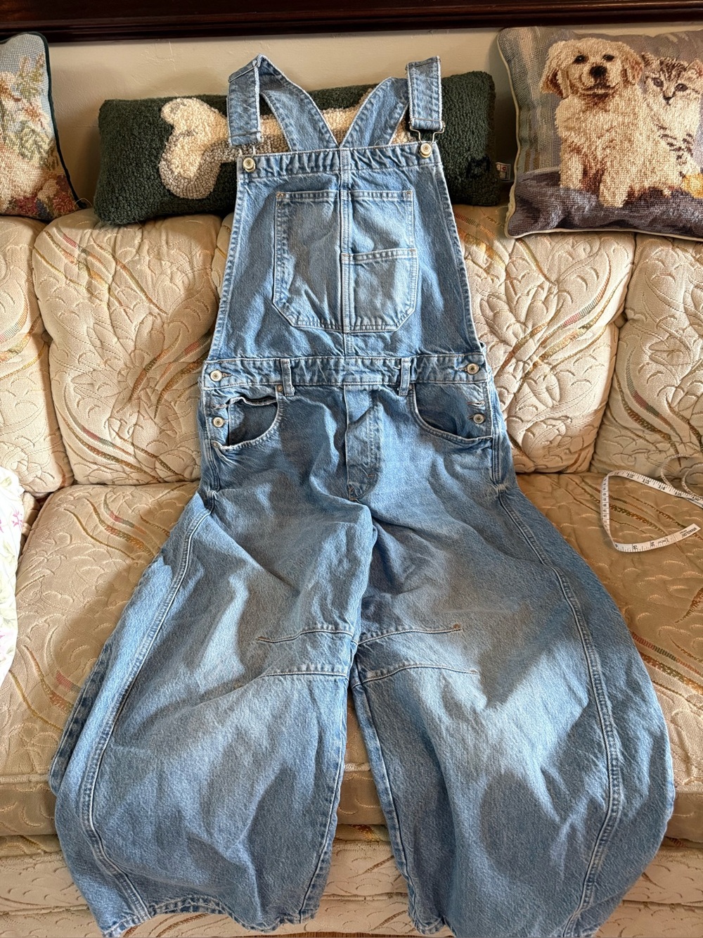 Free People Light Blue Denim Women's Overalls Jumpsuit